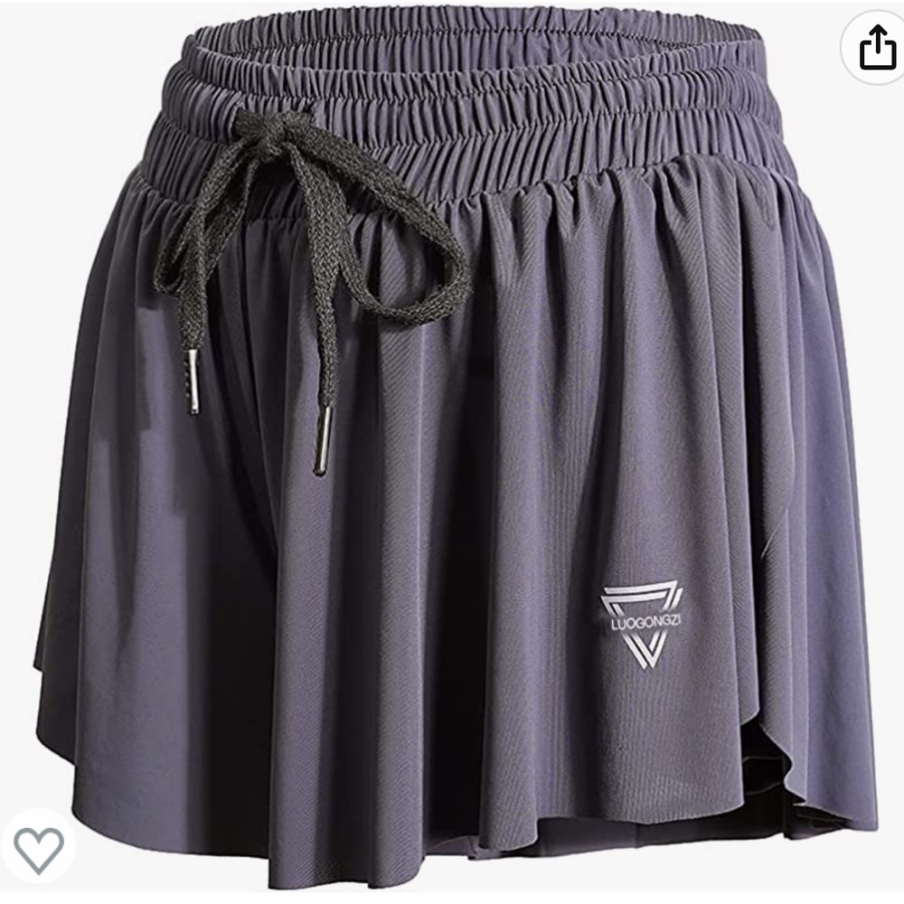 Luogongzi Flowy Running Shorts - Grey